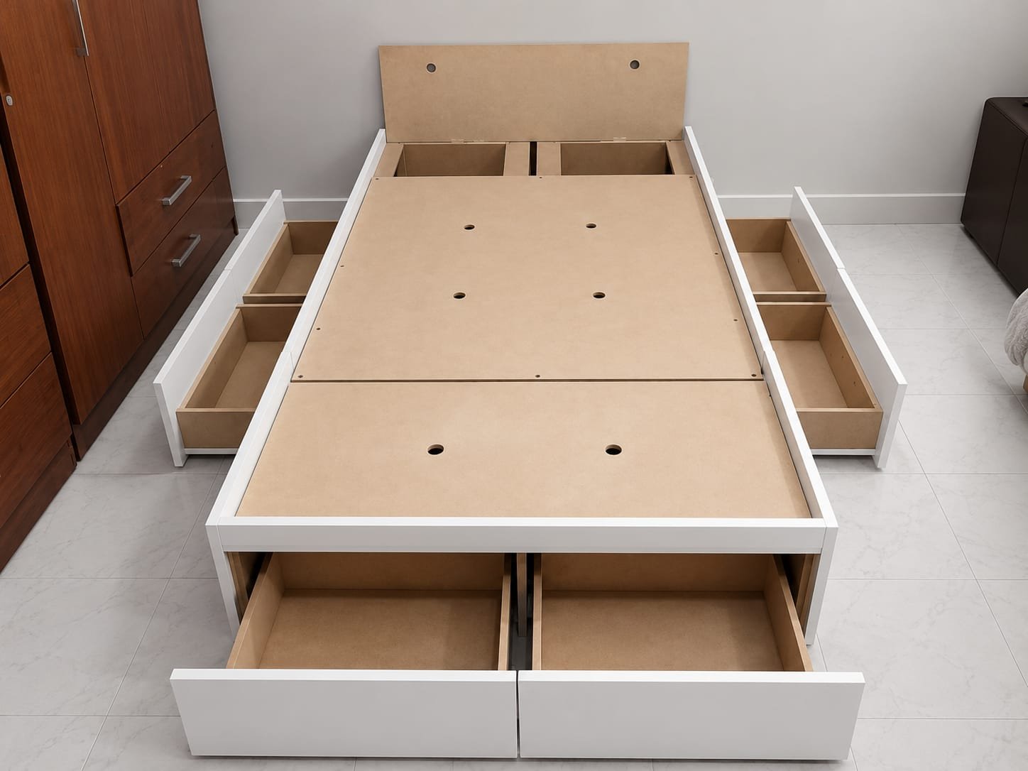 Modelo Compacta: cama box de una plaza para cuartos chicos